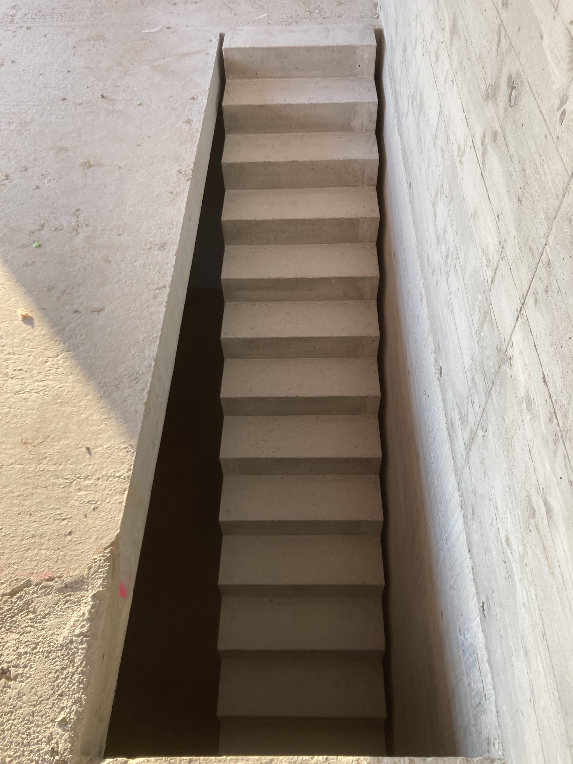 volée droite d'un escalier dans une maison en ossature bois