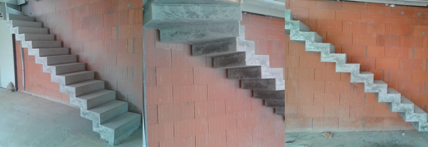 Escalier en béton à crémaillère Gard
