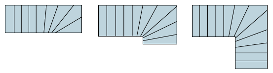 Escalier 1/4 tournant