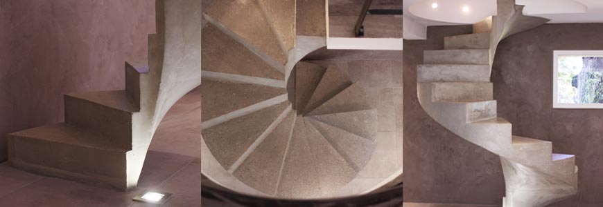 Escalier hélicoïdal suspendu